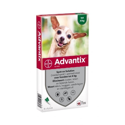 Afbeeldingen van Advantix 40/200 Spot-on < 4 kg 6 pipetten