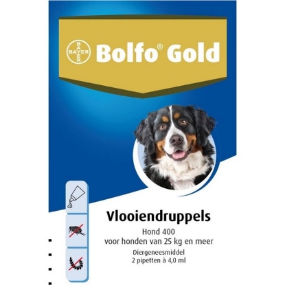 Afbeeldingen van Bolfo Gold Hond 400 >25 kg 2 pipetten