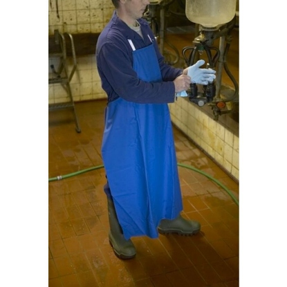Afbeeldingen van Melkschort Flexothane blauw