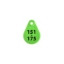 Afbeeldingen van Nekplaatje groen 151-175