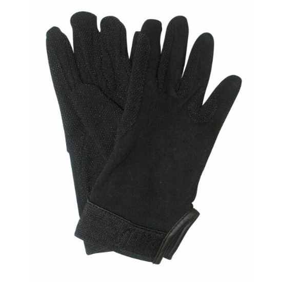 Afbeeldingen van Rijhandschoen Jersey katoen zwart XL VX