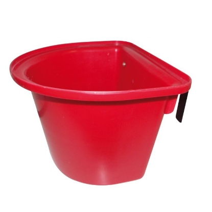 Afbeeldingen van Voerbak met ophangbeugel rood