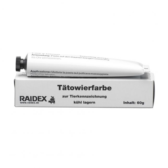 Afbeeldingen van Tatoeëerpasta Raidex TFT 008 zwart 60 gram