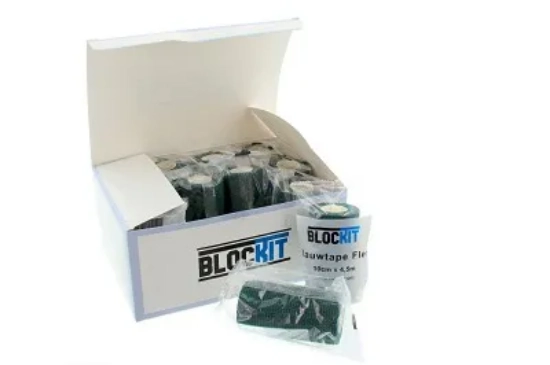 Afbeeldingen van Blockit Klauwtape 10cmx4.5m 12 rol groen