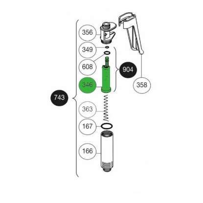 Afbeeldingen van Filter voor handvat Matabi Style/Kima/SA16 VX