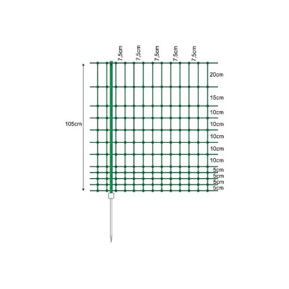Afbeeldingen van Kippennet groen 105 cm 50m enkele pen