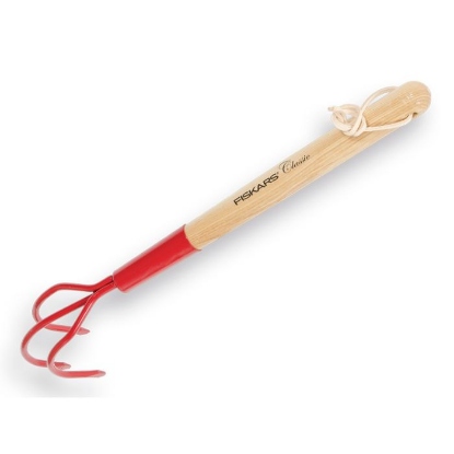 Afbeeldingen van Krabbertje 3-tands met houten steel