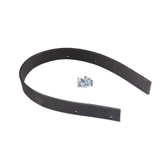 Afbeeldingen van Mestschuif rubber 78 cm Proline halfrond canvas-versterkt