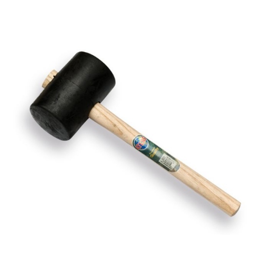 Afbeeldingen van Rubberhamer nr.4 hard dubbel vlak 1 kg