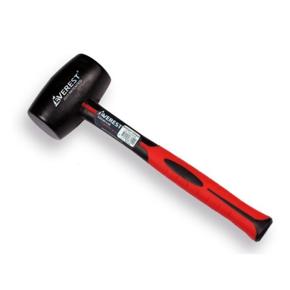 Afbeeldingen van Rubberhamer 320 gram Everest met fiberglassteel