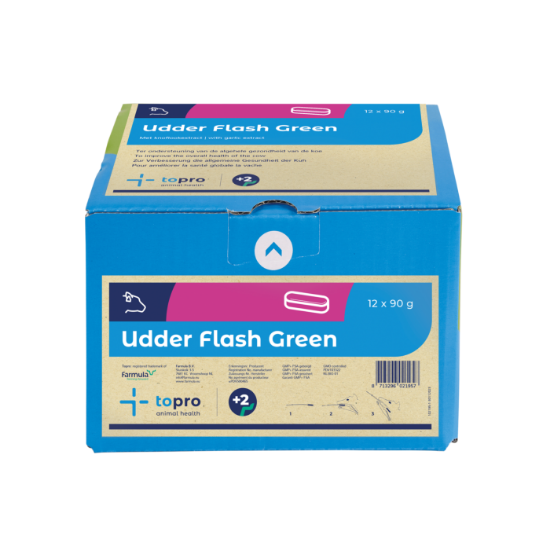 Afbeeldingen van Topro Udder Flash green bolus 4 x 90 gram
