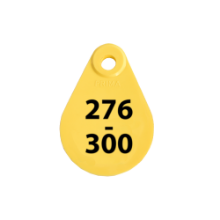 Afbeeldingen van Nekplaatje geel 276-300