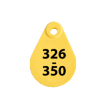 Afbeeldingen van Nekplaatje geel 326-350
