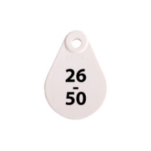 Afbeeldingen van Nekplaatje wit 26-50