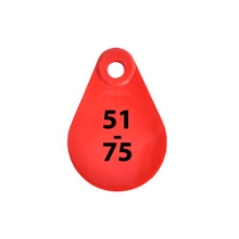 Afbeeldingen van Nekplaatje rood 51-75