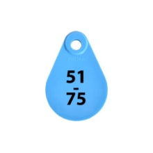 Afbeeldingen van Nekplaatje blauw 51-75