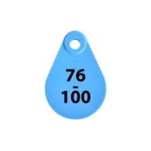 Afbeeldingen van Nekplaatje blauw 76-100