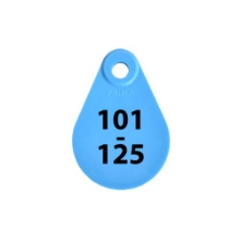 Afbeeldingen van Nekplaatje blauw 101-125