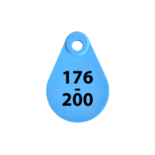 Afbeeldingen van Nekplaatje blauw 176-200