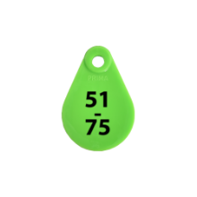 Afbeeldingen van Nekplaatje groen 51-75