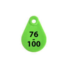 Afbeeldingen van Nekplaatje groen 76-100
