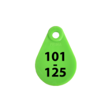Afbeeldingen van Nekplaatje groen 101-125