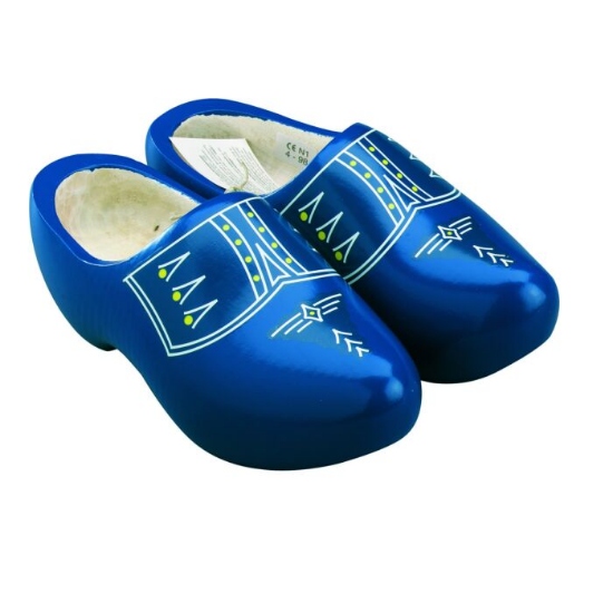 Afbeeldingen van Klomp blauw geverfd 21cm mt 33 VX