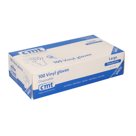 Afbeeldingen van Handschoen CMT wit vinyl poedervrij maat S (6-7)