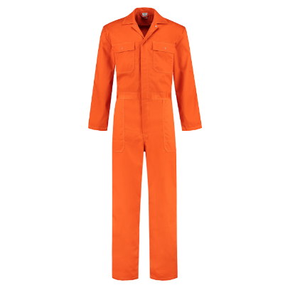 Overall drukknopen Polyester/Katoen - Oranje