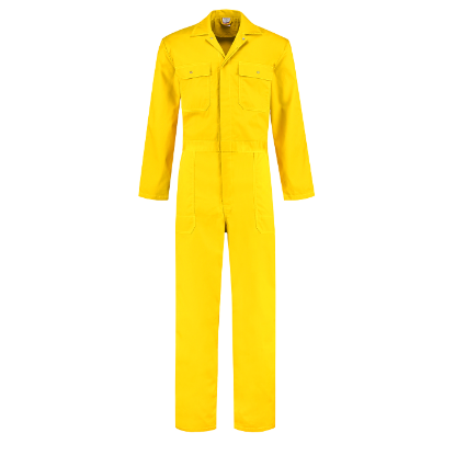 Kinderoverall ritssluiting Polyester/Katoen - Geel