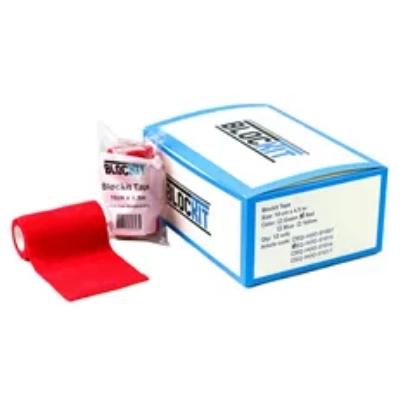 Afbeeldingen van Blockit Klauwtape 10cmx4.5m 12 rol rood